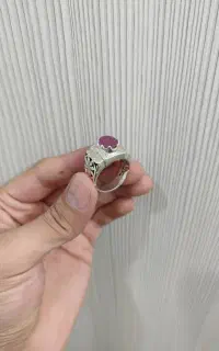 انگشتر نقره یاقوت سرخ