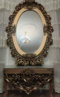 آینه و کنسول / میز تلویزیون ام دی اف
