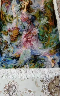 تابلو فرش نخ ابریشم