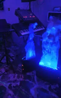 شعله اتش با نور پردازی