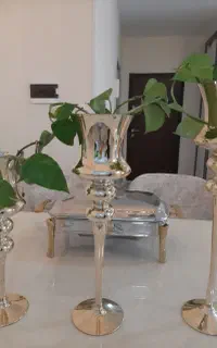 ۳تا شمعدان شیشه ای