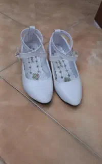 کفش سفید مجلسی دخترانه