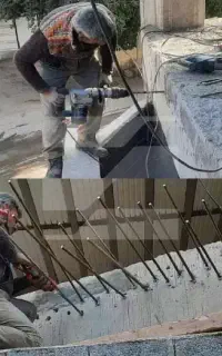 پیکور کاری  وکاشت میلگردودریل کاری
