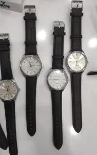 ساعت مچی چرمی قاب استیل لدفورت