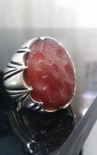 انگشتر نقره خطی