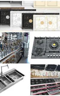 پک ۳ تیکه هود  گازتوکار رومیزی سینک گرانیتی VR66