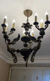 سه عدد لوستر مدل فرشته برنز