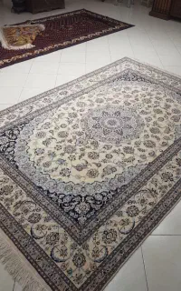 یک جفت فرش 6متری بومی بافت نایین۹لا (فرش صدرا