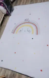 گلیم فرش اتاق کودک همراه یک روتختی