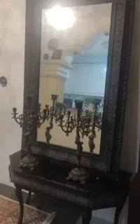 آینه شمعدان ومیز