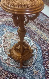 میز تلفن منبت چوپ راش خود رنگ نو