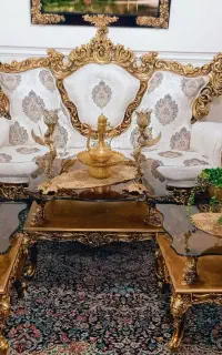مبلمان استیل سلطنتی9نفره*درحدنو*