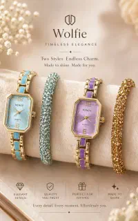 ساعت مجلسی شیک همراه دستبند