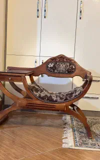 میز تلفن چوبی