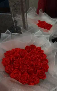 باکس و دسته گل روبانی