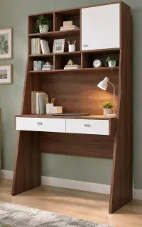 میز تحریر و کتابخانه مدرن تمام MDF