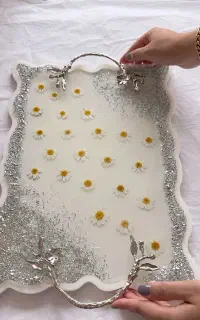 سینی چای خوری رزینی