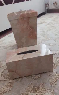 ست سطل آشغال و جعبه دستمال کاغذی