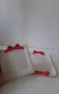 سینی پاپیونی و زیر لیوانی