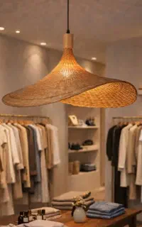 لوستر  حصیری مدل دامنی