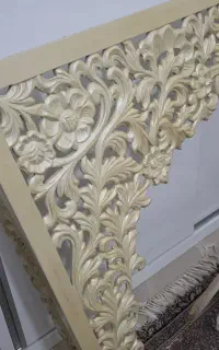 کتیبه منبت گلدار پرده ای