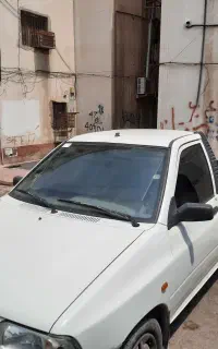 پراید وانت رنگ سفید کاملا سالم و آماده شروع کار