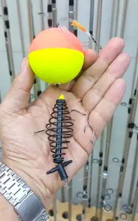 فنر فیدر شناور دار ۳ قلاب ماهیگیری حرفه ایی