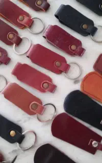 جاکلیدی چرم طبیعی