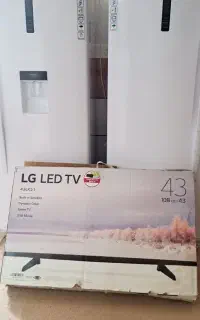 یخچال سفید دونار تلوزیون ۴۳ اینچ ال جی