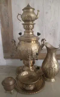 سماور طلایی گازی