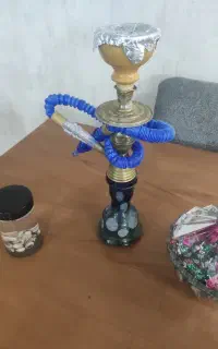 قلیان چوبی و برنجی