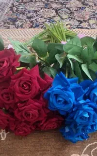 تعدادی گل رز مصنوعی خارجی مخمل نو زیر قیمت