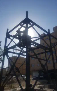 جوشکاری اسکلت والپست ارماتور سقف