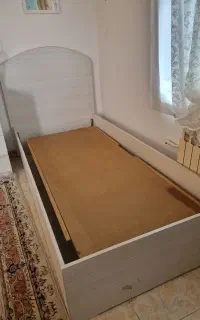 تخت تک نفره mdf همراه تشک