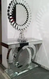 آینه کنسول آینه ای همراه با دکوری