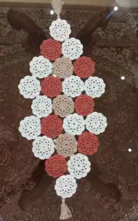 رومیزی طرح گل و آناناس