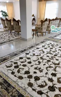 فرش نقشه خوشه ۱۲ - ۹ - ۶ متری (کرم و فیلی)