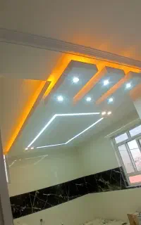 اجرای کناف. سقف کاذب pvc و ۶۰ در ۶۰. تی وی وال