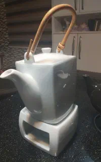 دو عدد قوری زیبا دکوری سبک ژاپنی دسته بامبو ووارمر