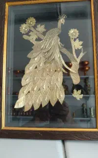 تابلو برنجی طاووس