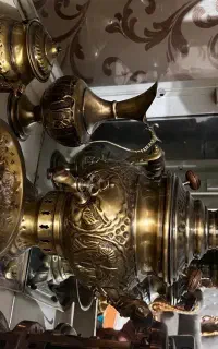 سماور ذغالی با سرویس