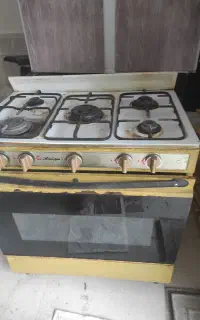 اجاق گازطرح فر  و کابینت فلزی و ظرفشویی