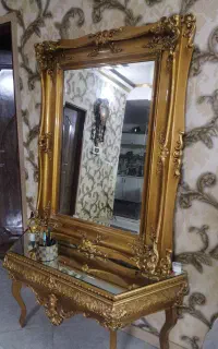آینه و کنسول چوبی