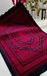 فرش قرمز مشکی قجری