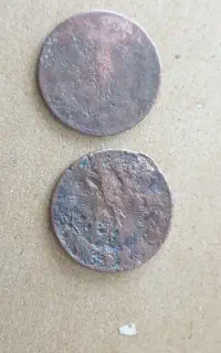 ۲عدد سکه مسی قدیمی