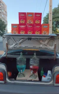 کلمن شیشه و چای خارجی (تحویل رایگان درب منزل شما)