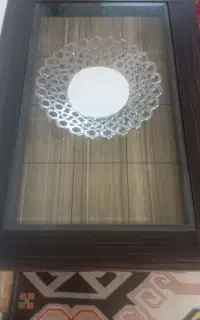 میز وسط چوبی و سه تا میز عسلی در حد نو
