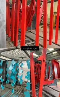 رنگ کوره ای الکترواستاتیک پودری بادو کوره 3و 8متری