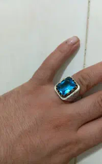 انگشتر نقره توپاز