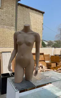 مانکن نیم تنه زنانه و چوب کار لباس